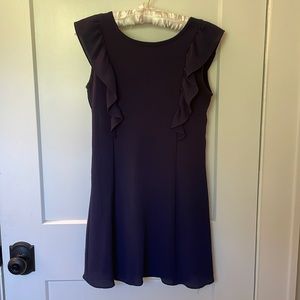 Sally Miller Couture Navy Blue Ruffle Dress